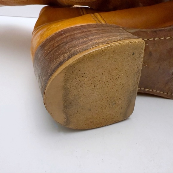 Vintage Frye 2556 Campus Boots Cognac Leather USA Made Black Label MENS Sz 9 D - Picture 13 of 14